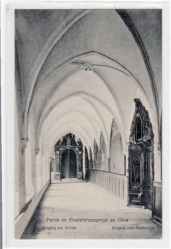 Oliva / Oliwa mit Partie am Klosterkreuzgang ungelaufen Gute Erhaltung.