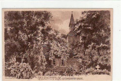 Berlin Steglitz, Lichterfelde, Federzeichnung mit Giesensdorfer Kirche.pb 1905. Gute Erhaltung.
