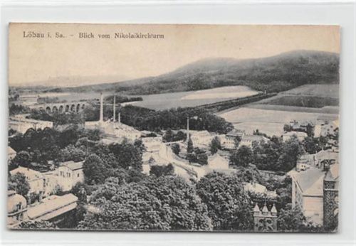 Löbau Löbau in Sachsen. ein Blick vom Nikolaikirchturm gelaufen. Gute Erhaltung.