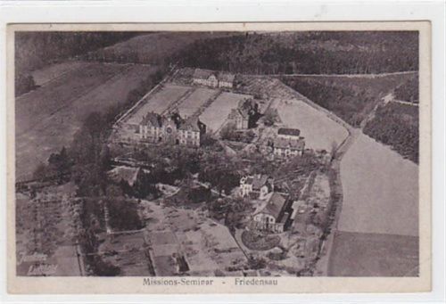 Friedensau. Missions - Seminar, Fliegeraufnahme gelaufen, 1929 kleiner Knick unten links, sonst gut erhalten