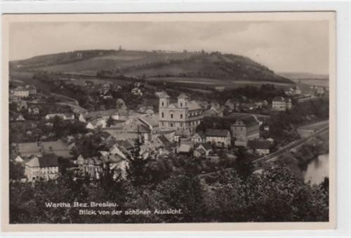 Wartha Wartha Bez. Breslau / Bardo - Kreis Frankenstein / Zabkowice Slaskie mit Blick von der schönen Aussicht ungelaufen Top Erhaltung.