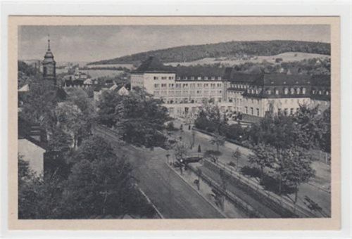 Oberschlema Radiumbad Oberschlema im Erzgebirge. Kurhaus Kurhotel u. die Kirche ungelaufen Gute Erhaltung.