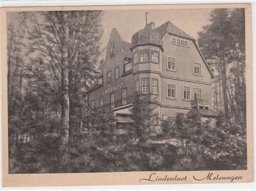 Melsungen. Hotel Lindenlust ungelaufen kleiner Knick unten links und rechts, sonst gut erhalten