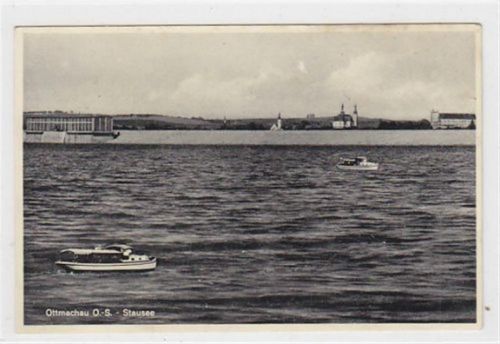 Ottmachau / Otmuchów - Kreis Grottkau / Grodków in Oberschlesien. Stausee mit Boote ungelaufen Leicht stockfleckig, sonst gut erhalten