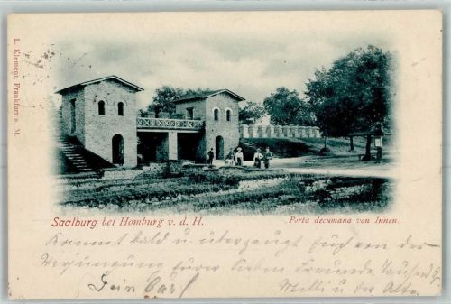 Saalburg 1901 Porta decumana von Innen