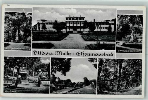Bad Düben Hartig Rasch Denkmal Germaniadenkmal Kurhaus Muldenbrücke Schloss Kurpark