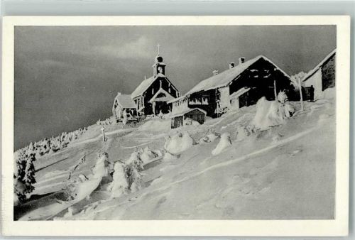 Sumperk Heidebrünnel Winter Schnee Kirche Kapelle