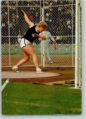 Diskuswerfen L. Westermann Nr. 22 Spendenkarte Jugendherberge Leichtathletik Gebrauchsspuren