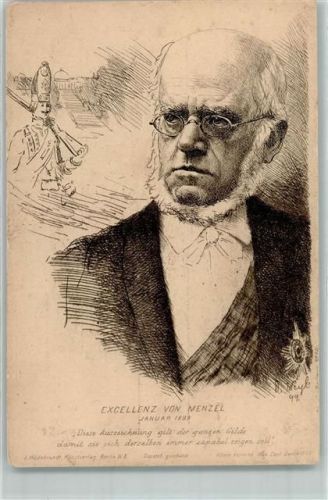 1900 Ecz. von Menzel Illustrateur Federzeichnung