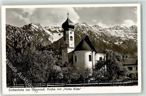 Eschenlohe Kirche mit Hohe Kiste