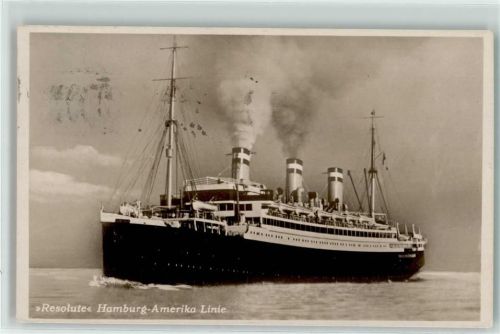 1931 Dampfer Resolute Hamburg-Amerika Linie Bordstempel 1931
