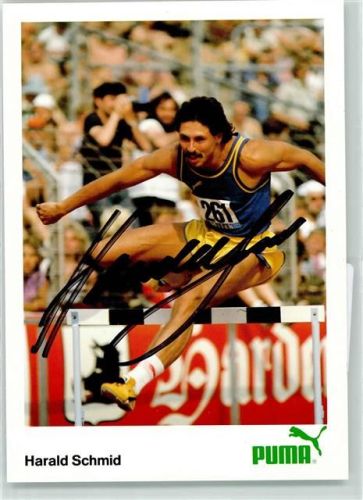 Harald Schmid Faksimile Unterschrift Leichtathletik KEINE AK