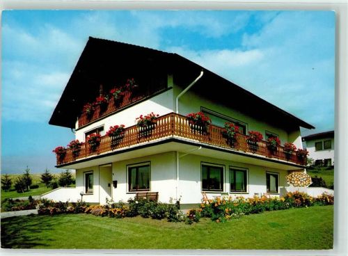 Salmünster Pension Haus Vogelsang Blumen Sonnenschirm