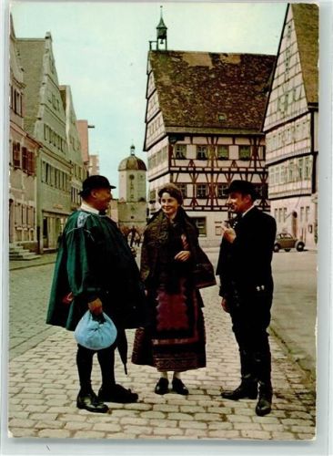 Oettingen Rieser Bauern Marktplatz Tracht Fachwerkhaus Glocke Turm
