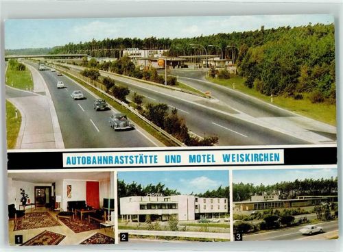 Rodgau Autobahnraststätte Motel Weiskirchen W.Fiessler E. Fiessler OHG Auto Mercedes Shell Tankstelle Aufenthaltsraum