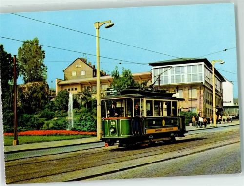 Reichenbach Historische Straßenbahn vor der HOG Stadtterrasse