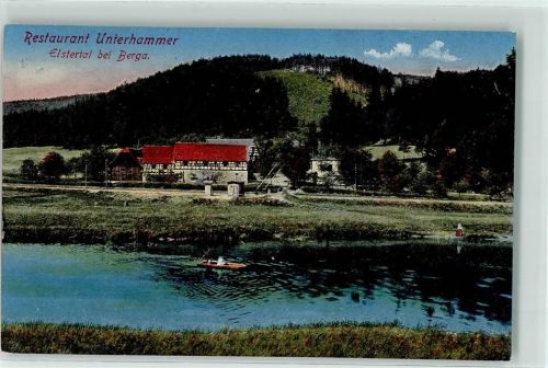 Berga Gasthaus Unterhammer Bahnübergang Schranke