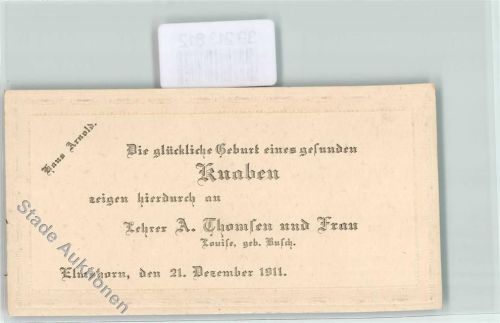 Elmshorn Die glückliche Geburt eines gesunden Knaben