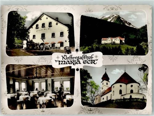 Maria Eck Gasthaus Klostergasthof Terrasse Gastraum