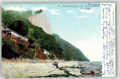 18546 O2331 Stubbenkammer 1909 - Strand Königsstuhl
