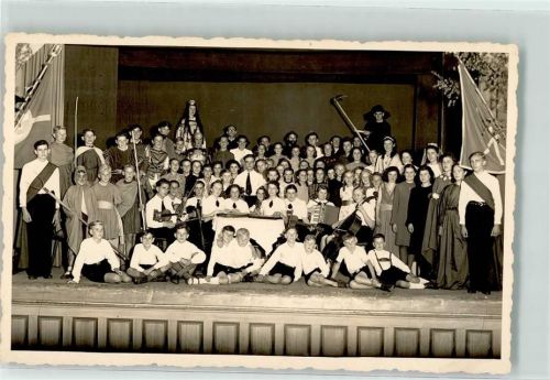 72189 W7243 Vöhringen , Württ 1948 - Kath. Jugend Theateraufführung Ort handschriftlich