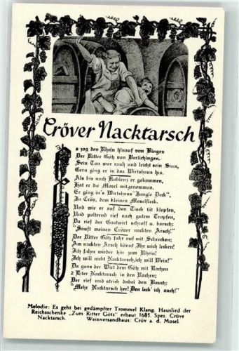 Kröv Cröver Nacktarsch Wein Lied Reben Trauben