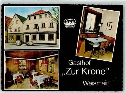 Weismain Gasthaus zur Krone eigene Metzgerei VW Käfer NSU Prinz