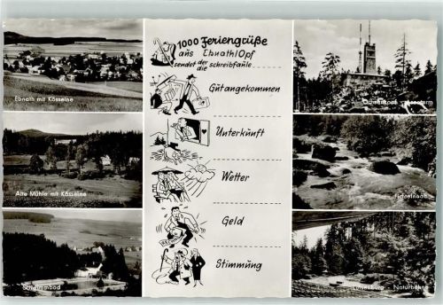 Ebnath alte Mühle mit Kösseine Schwimmbad Ochsenkopf Fichtelnaab Luisenburg Naturbühne