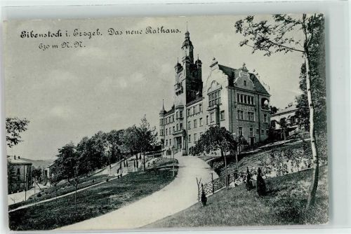 08309 O9405 Eibenstock 1913 - das neue Rathaus