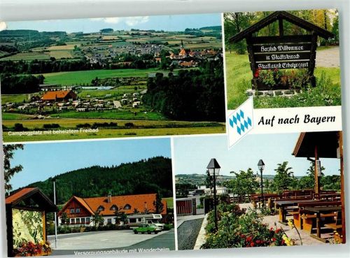 95346 W8652 Stadtsteinach - Campingplatz mit beheiztem Freibad Versorgungsgebäude mit Wanderheim