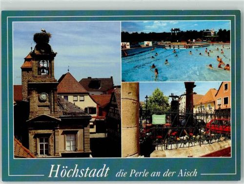 Höchstadt Rathausturm Storchennest Schwimmbad