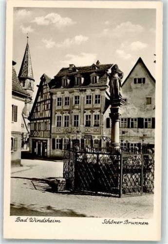 Bad Windsheim Fachwerkhäuser Schöner Brunnen