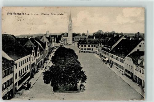 Pfaffenhofen Oberer Stadtplatz Stadtpfarrkirche