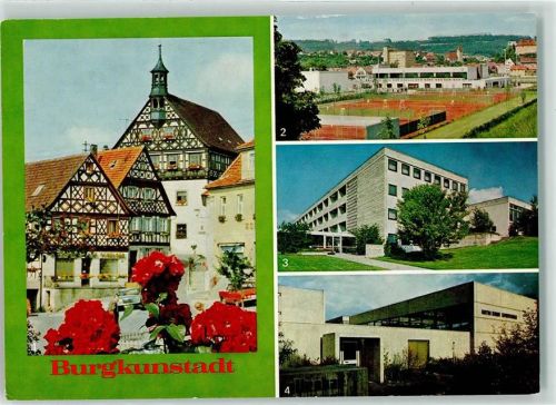 96224 W8622 Burgkunstadt - Fachwerk am Marktplatz Baur Sportanlagen Kathi Bar Altenheim Kathi Baur Sporthalle
