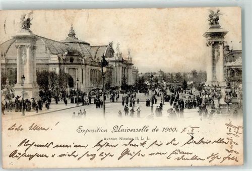 Paris 1900 Avenue Nikolas II Kaiser von Russland Weltausstellung 1900 Grand Palais