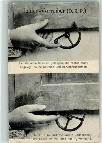 Laden-Vorreiber D.R.P. Holzverarbeitung