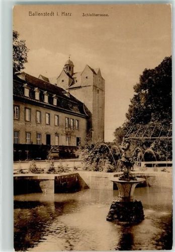 Ballenstedt Schloßterrasse Schloßbrunnen