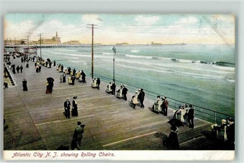 Atlantic City 1908 Showing Rolling Chairs - Rollstuhl