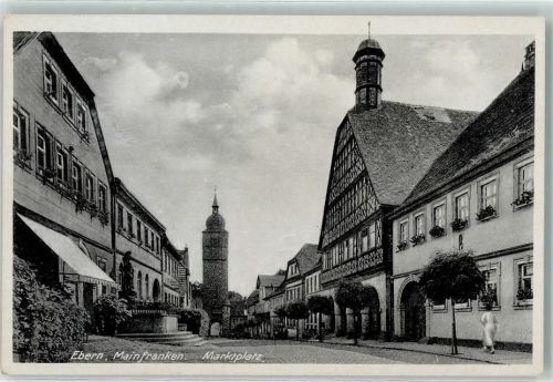 96106 W8603 Ebern - Marktplatz Grautor Rathaus