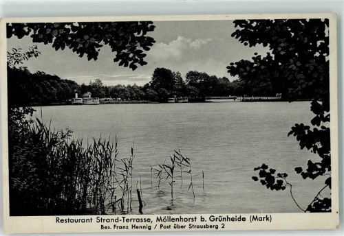 Grünheide Gasthaus Strand Terrasse Möllenhorst Dampfer