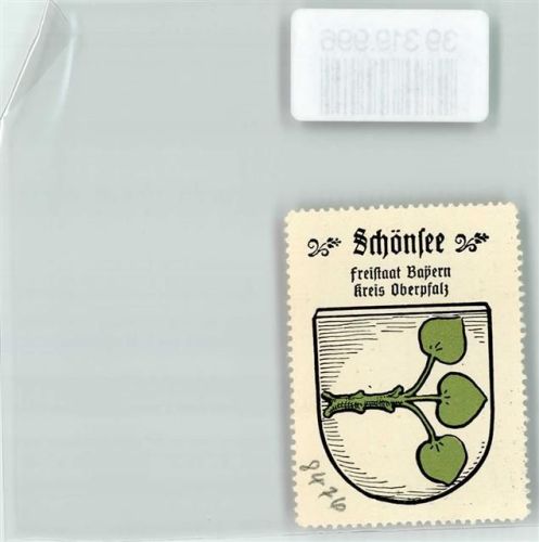 92539 W8476 Schönsee Vignette Wappen Kaffee Hag
