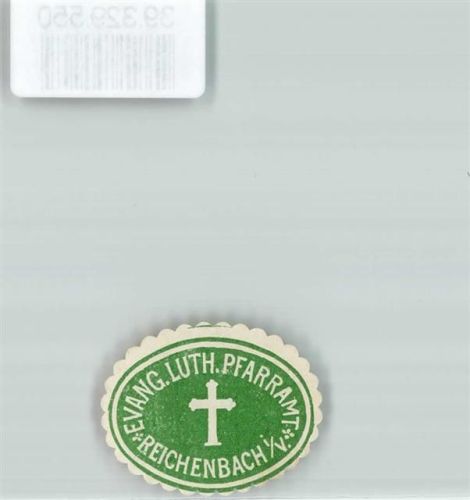 08468 O9800 Reichenbach , Vogtl Siegelmarke Evang. Luth. Pfarramt Reichenbach i.V.