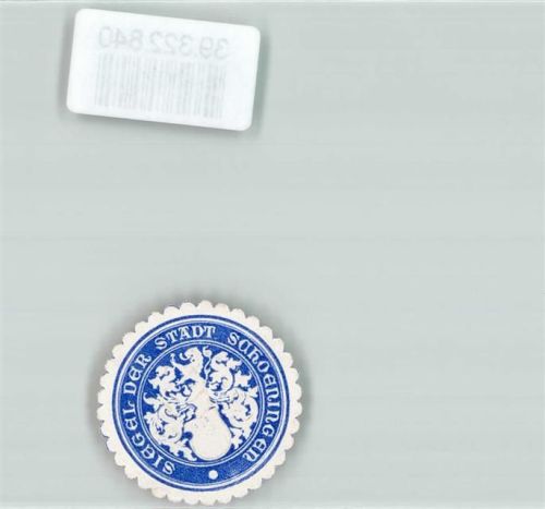 Schöningen Siegel der Stadt Wappen Blau Weiß