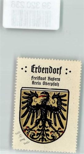 92681 W8488 Erbendorf Vignette Wappen Schwarzer Adler