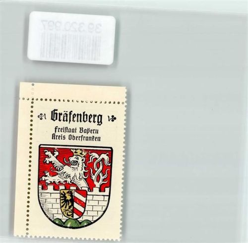 Gräfenberg Wappen Kaffee Hag Nr. 19 ca. 1920-1940 Zinnenmauer Löwe