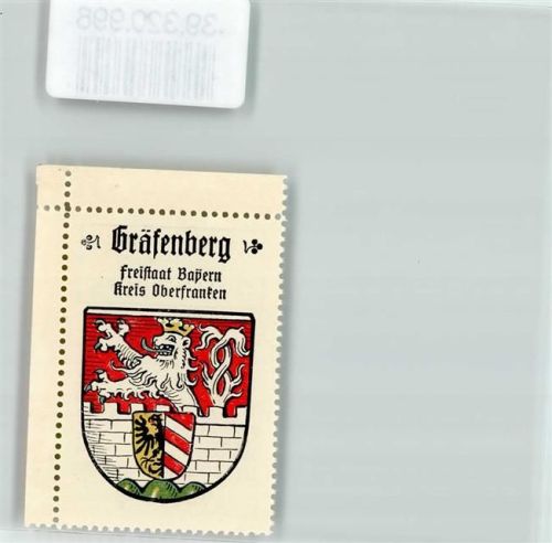 Gräfenberg Wappen Kaffee Hag Nr. 19 ca. 1920-1940 Zinnenmauer Löwe