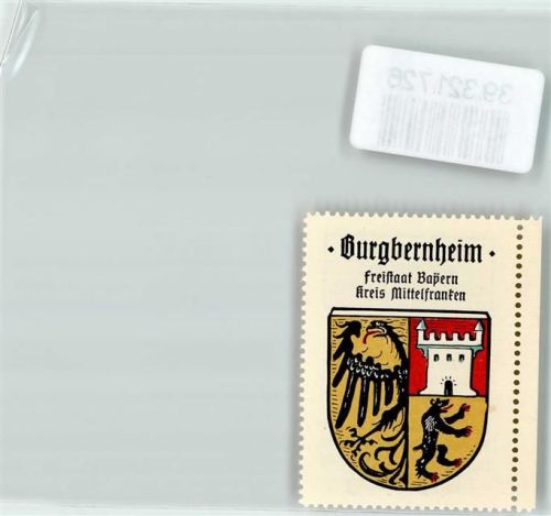Burgbernheim Vignette Wappen Freistaat Bayern Kreis Mittelfranken