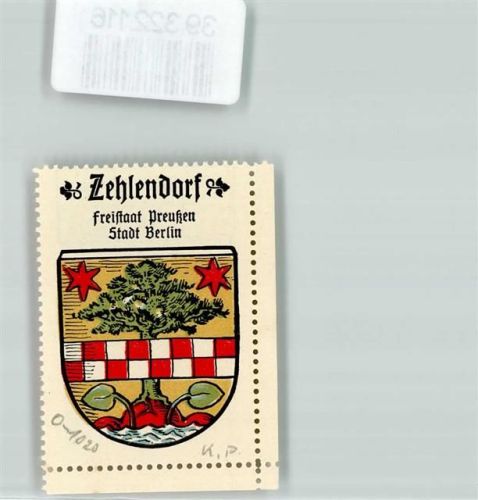 Zehlendorf Vignette Wappen Freistaat Preußen Stadt Berlin