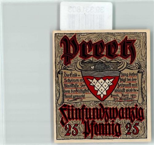Preetz Notgeld 25 Pfennig Wanderer