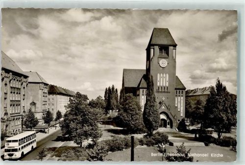 Friedenau Nathanael Kirche Doppeldeckerbus Persil